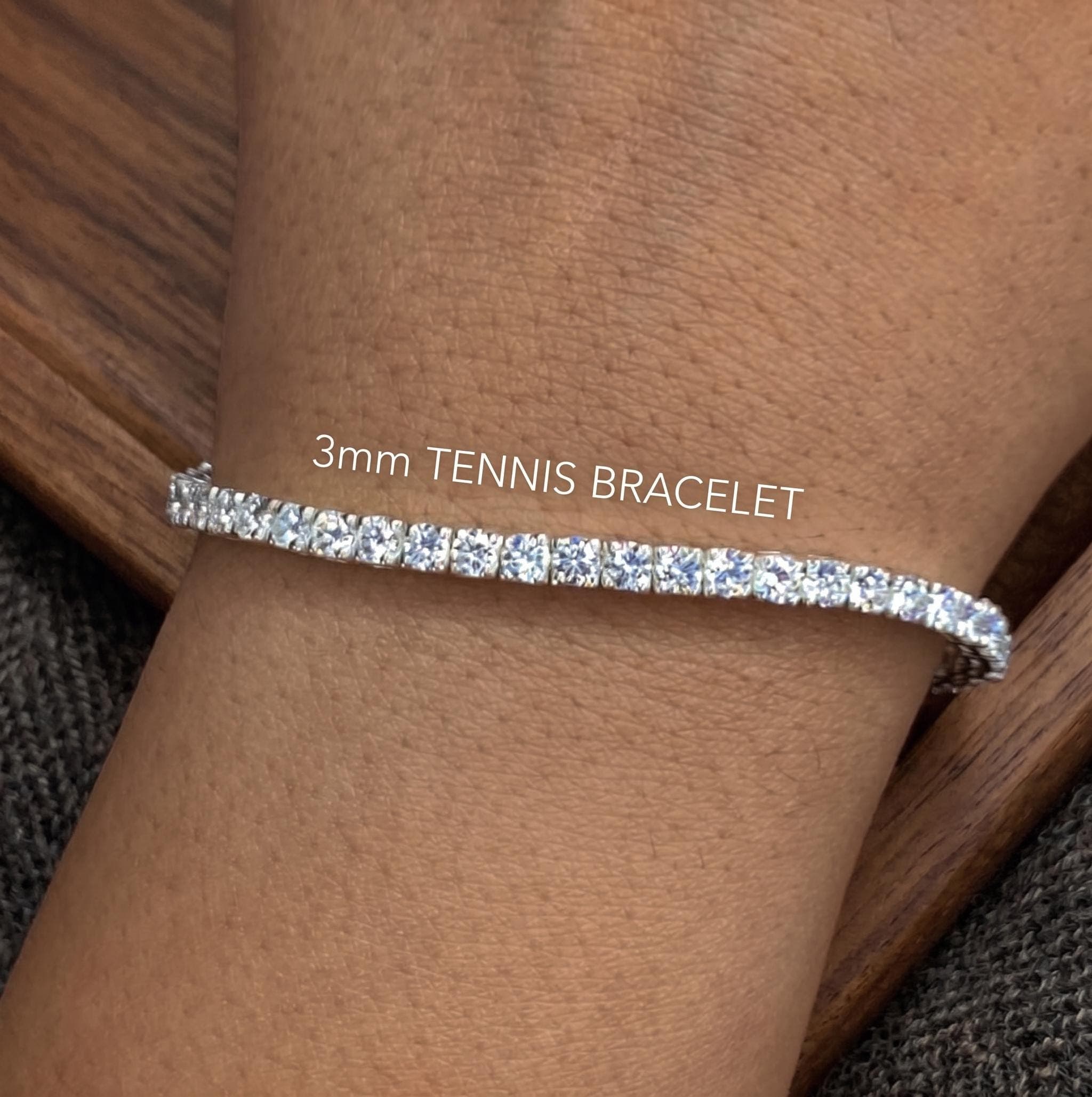 Moissanite Tennis Bracelet in Sterling Silver 13