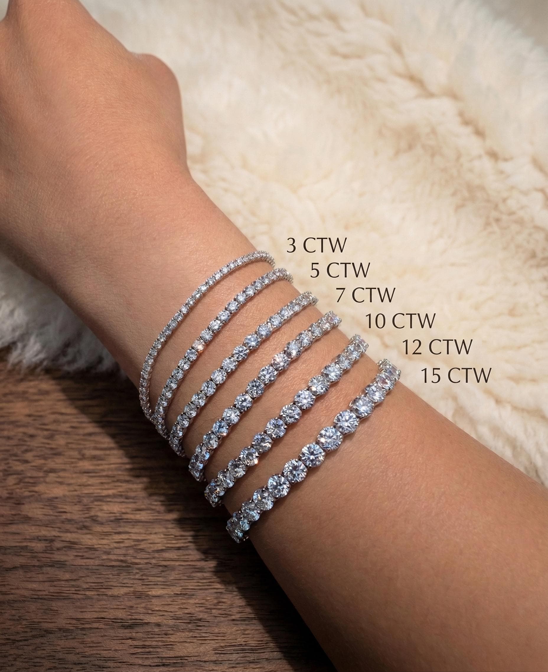 3ct Lab-Grown Diamond Tennis Bracelet in 14K Solid Gold 3