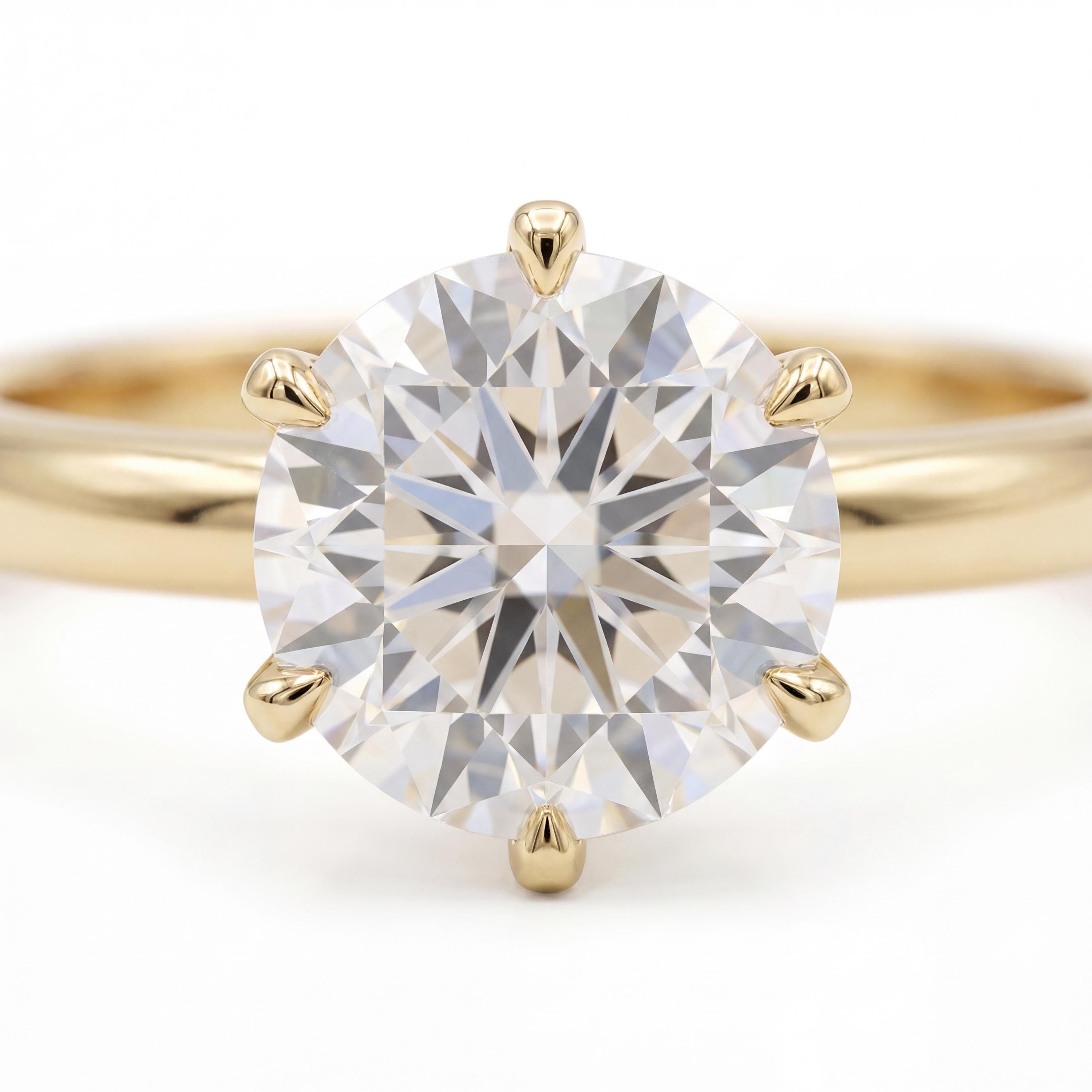 1.5ct Round Brilliant Moissanite Prong Engagement Ring in 14K… 3